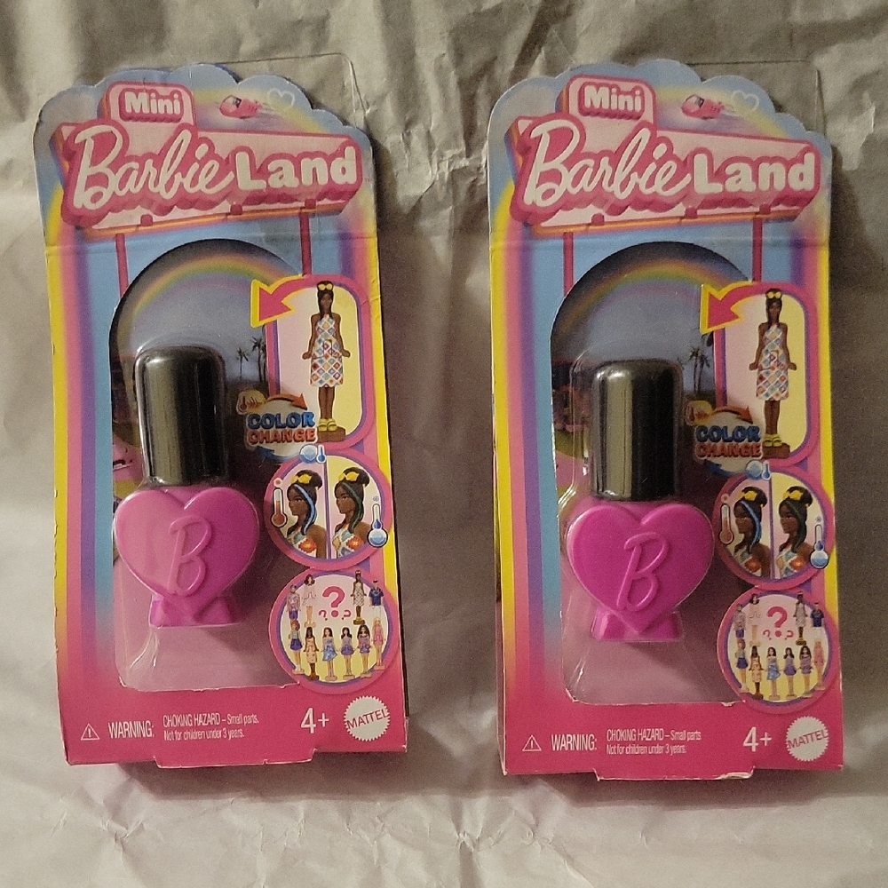 Mattel Barbie Land Mini Doll Set with Pink Accessories